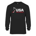 black USA Field Hockey Long Sleeve Performance Tee