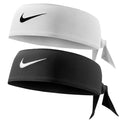 white and black Nike Dri Fit Swoosh Head Ties
